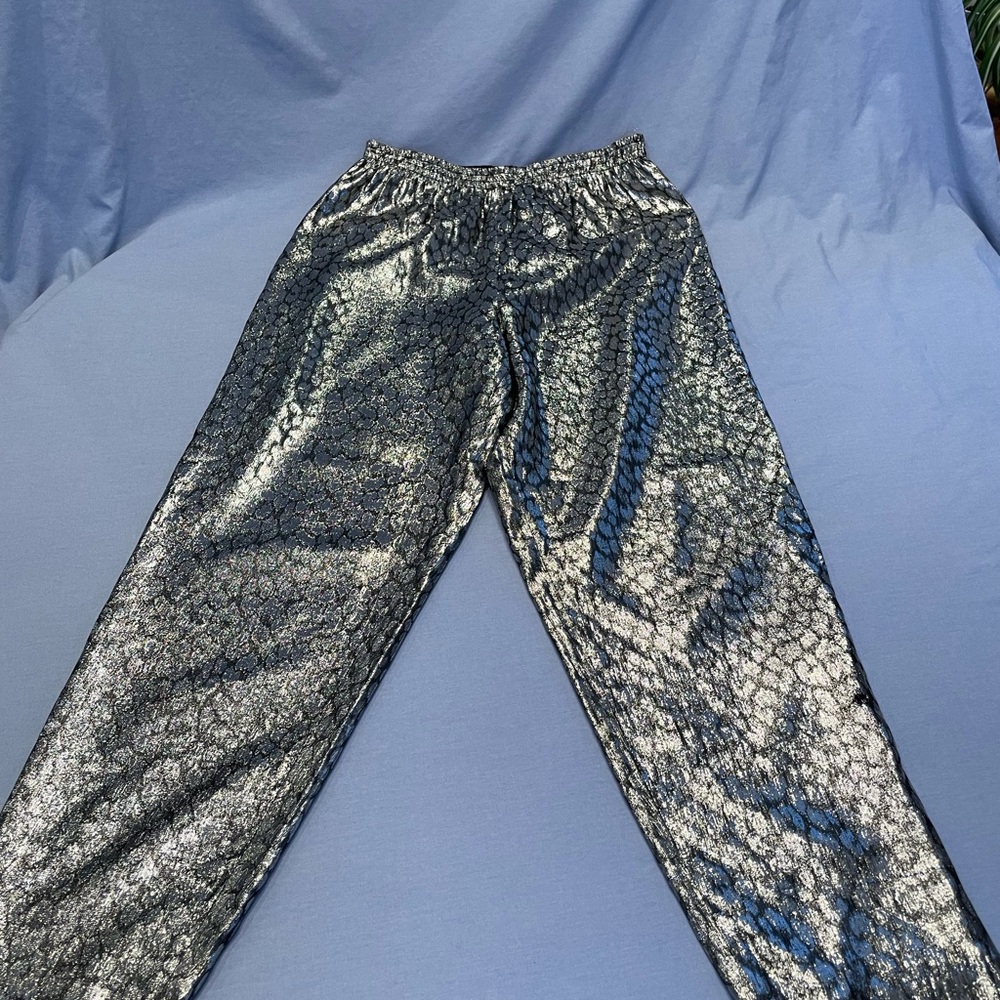 Metallic Snake Print Pants